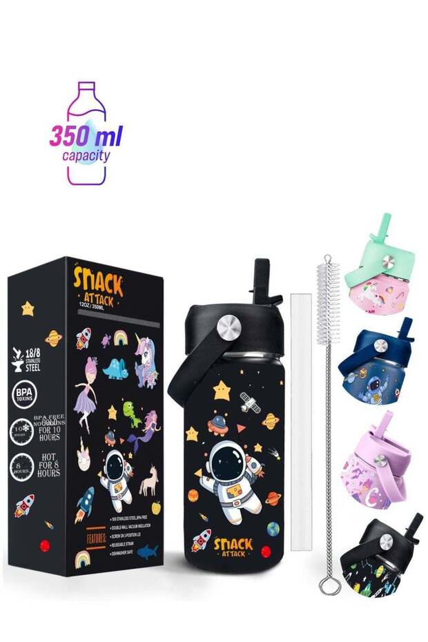 SA Kids Water Bottle for School Insulated water bottle with Straw Lid, Kids water bottl