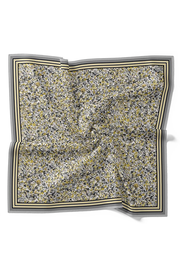 وشاح كريستالي لامع بنمط خطوط هندسية - 2