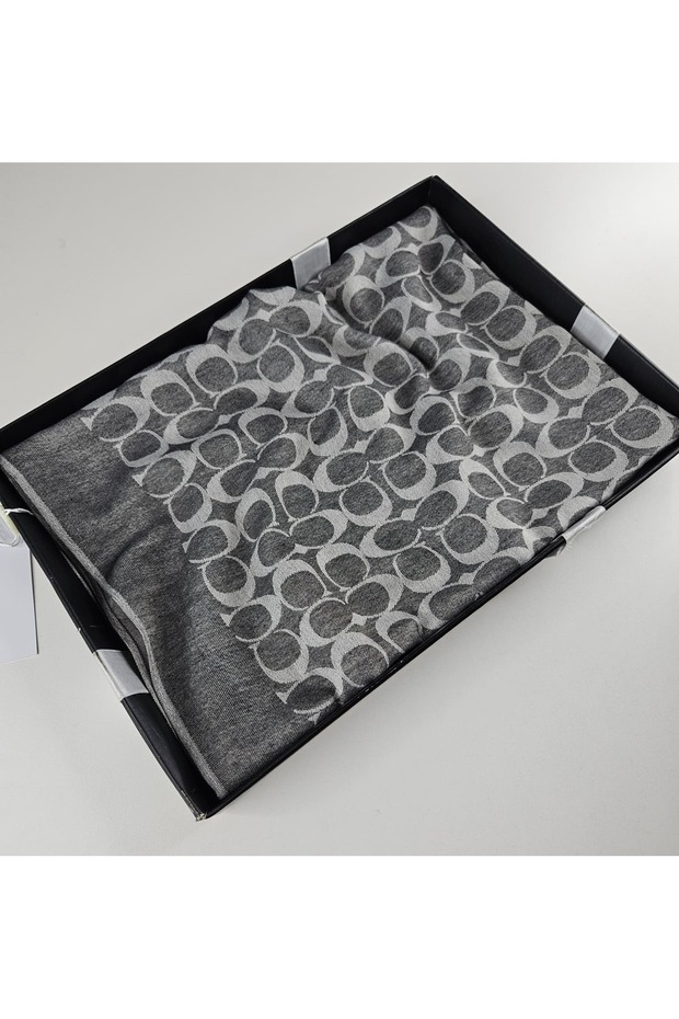 C Desen Soft İpek Yün Şal Çift Taraflı Pamuk Şal Silk Scarf Shawl Hijab - 2