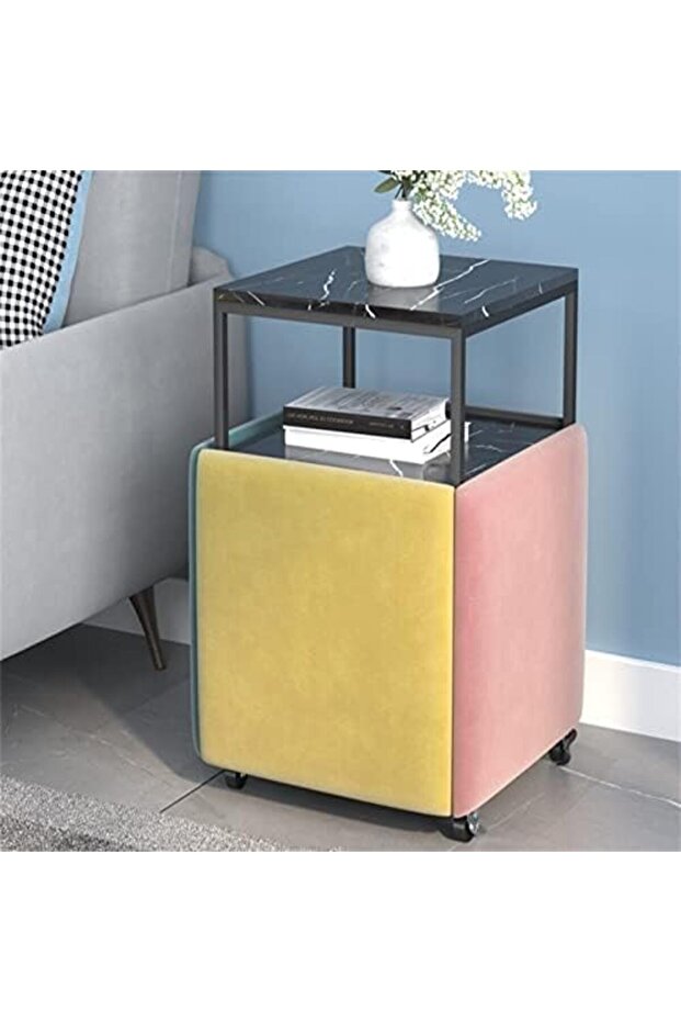 5 In 1 Seating Sofa Cube Table With Casters Stackable Table Chair Sets - 1