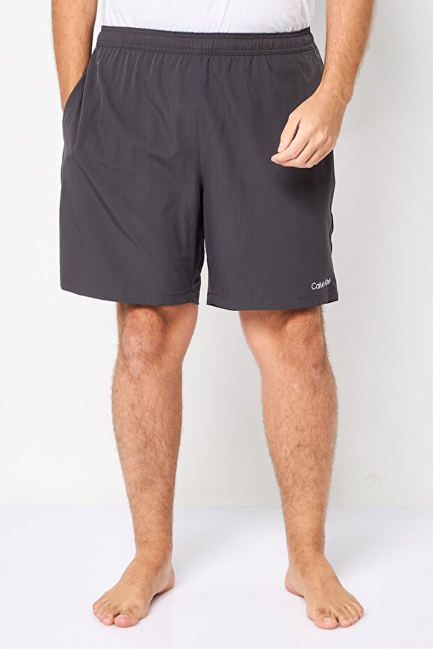 Men Brand Logo Board Shorts, Dark Grey