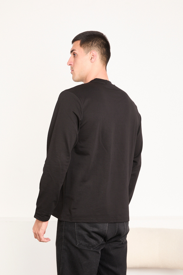 Erkek Basic Uzun Kollu Düz Sweatshirt - 5