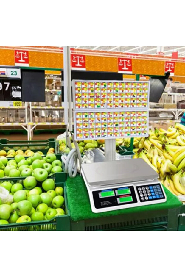 Electric Rectangular Scale with Digital Display, Dimensions 33 cm x 32.5 cm x 12.5 cm, Capacity 40 k - 8