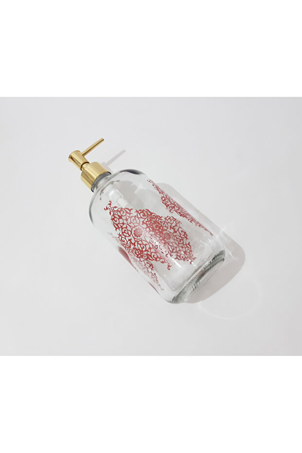 800 ml Glass Liquid Soap Dispenser Patterned Large Size Soap Dispenser - 4
