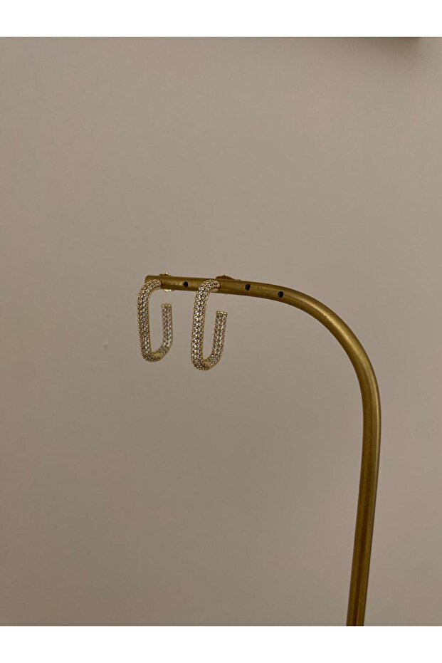 Xuping Zircon Stone Paperclip Vip Earrings