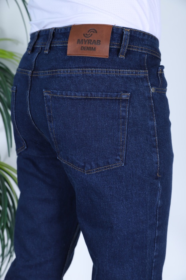MAVİ TAŞLI REGULAR KALIP ERKEK PANTOLON - 4