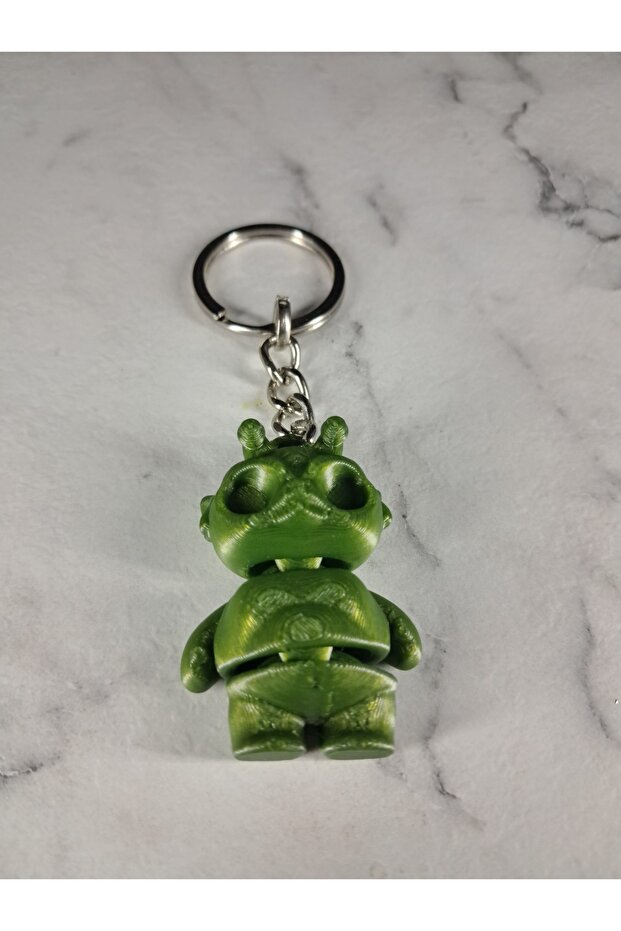 Cute 3D Alien Model Movable Keychain - 2