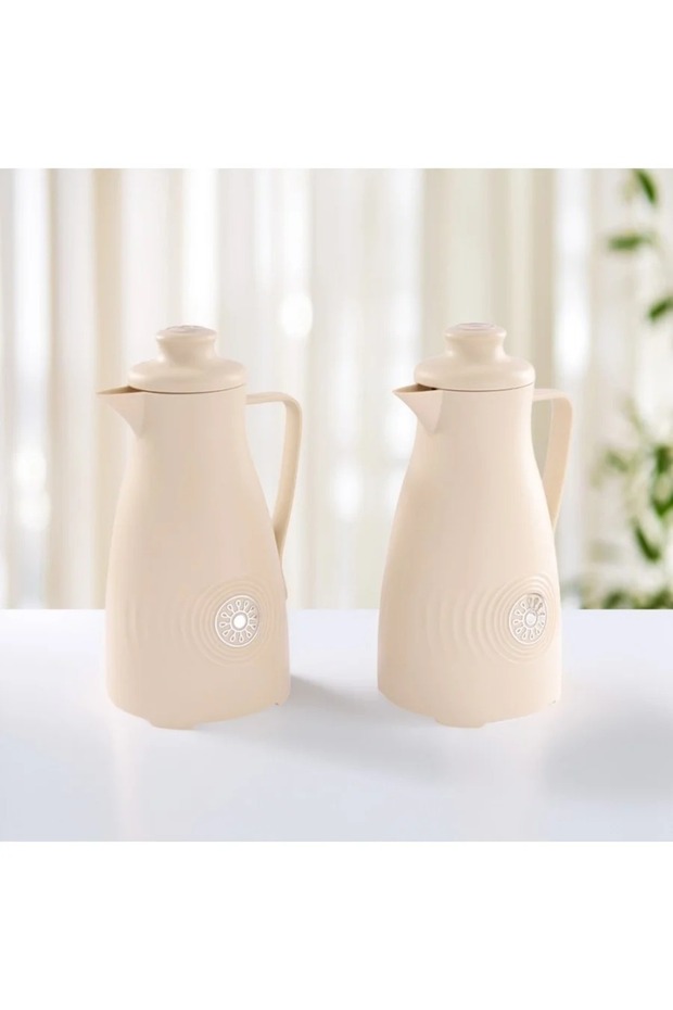 طقم ترمس سكون فضي بيج - 2