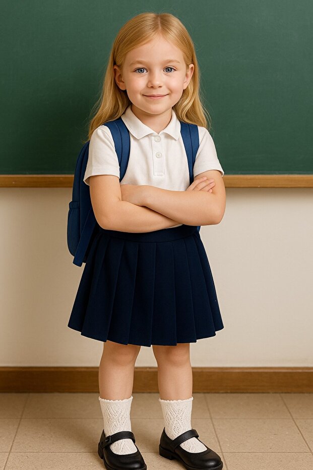 جوارب شبكية مدرسية من الدانتيل - 1