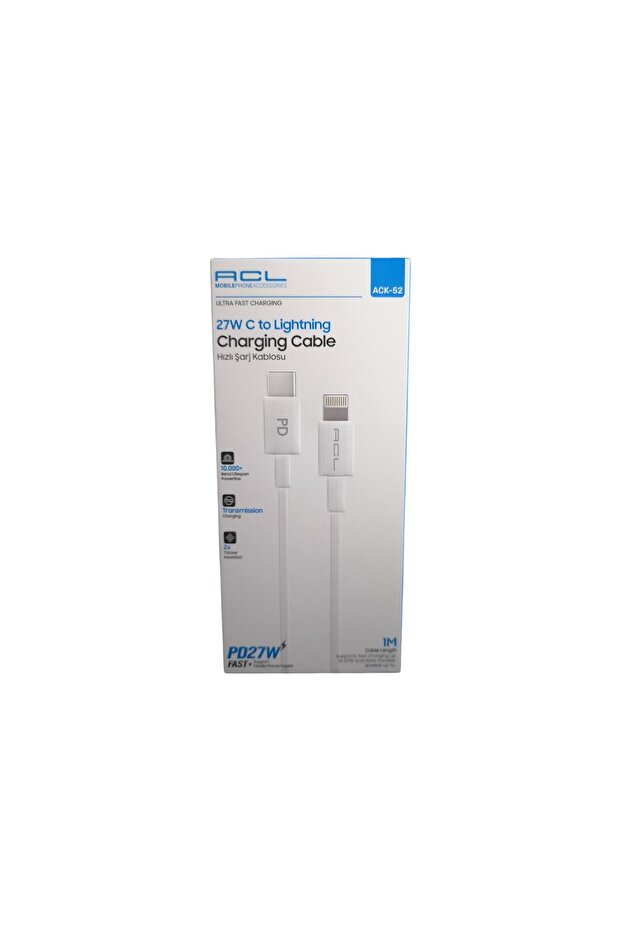 (ACK-52) TYPE IPHONE USB KABLO 1 MT - 1