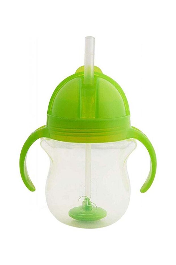 Click Lock Tip and Sip Weighted Flexi Straw Trainer Cup (7 Oz/207 Ml Green) - 1