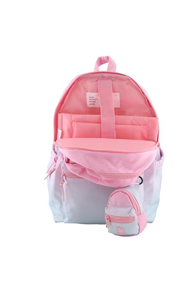 حقيبة ظهر كلاسيكية باللون الأزرق البحري مع ملحق - 2