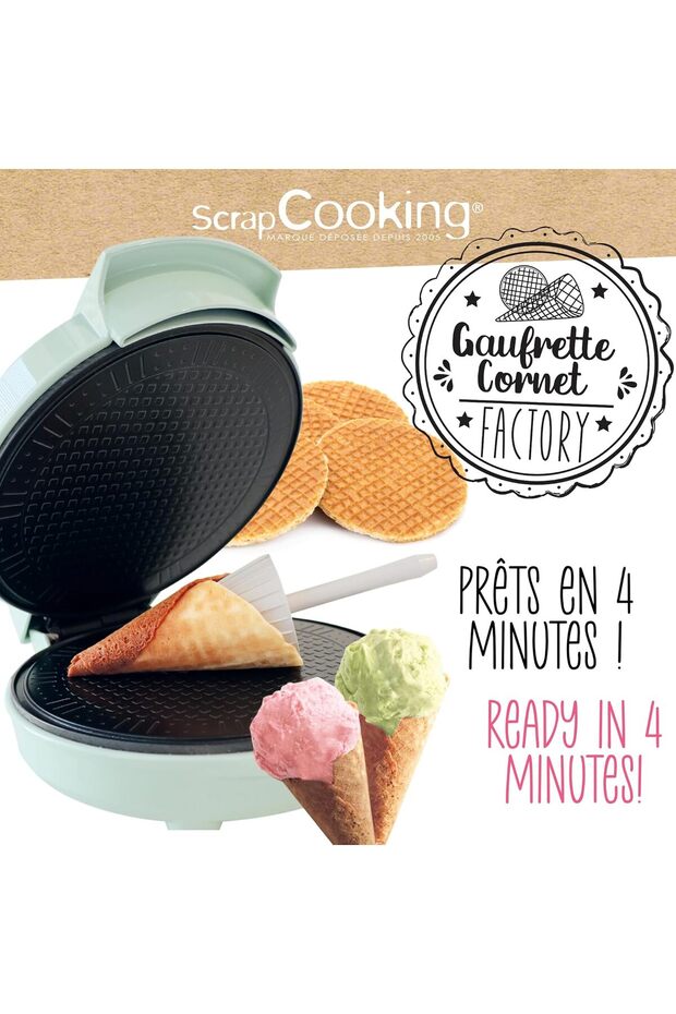 Wafers & Ice Cone Maker - Wafers & Cornet Factory - 2-in-1 Wafers & Tiles Maker - Bak - 3