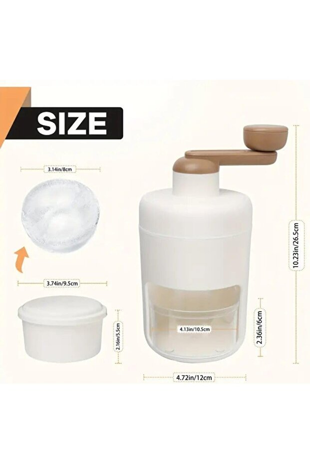 Incisae Shaved Ice Machine, Snow Cone Machine, Slushy Maker Machine, Manual Ice Crusher Machine - 2