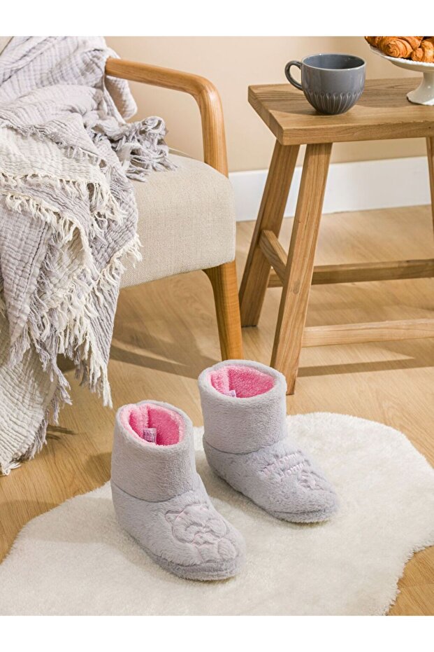 LCW STEPS Pelüş Kadın Ev Botu Panduf - 2