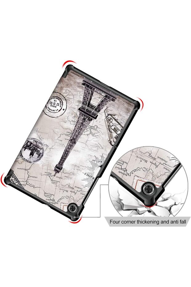 Husa Samsung Galaxy Tab A9 Plus, A9+ UltraSlim de tip stand, cufunctie sleep/wake-up, Sigloo, Paris - 4