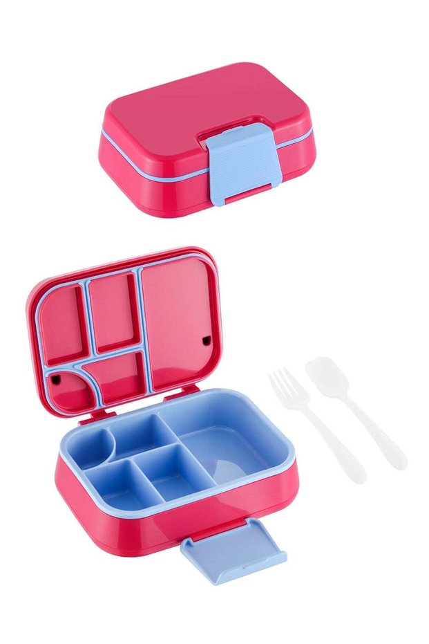 Lunch Box for Kid School, Bento Box with 5 Compartments, Leak-proof Food Container, Snack Box for K