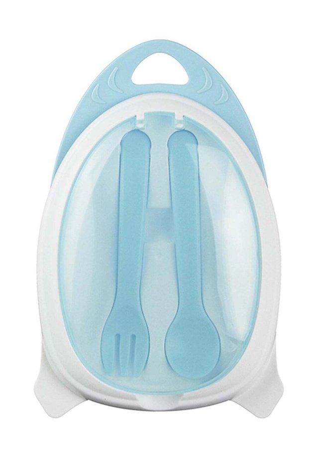 Lunch Box 2 Compartments and 2 Pc Cutleries