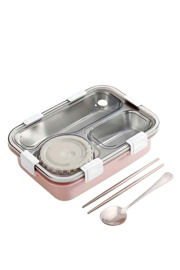 BrainGiggles 3-Compartment Thermal Lunchbox with Removable Inner Tray - Insulated, Leak Proof Bento