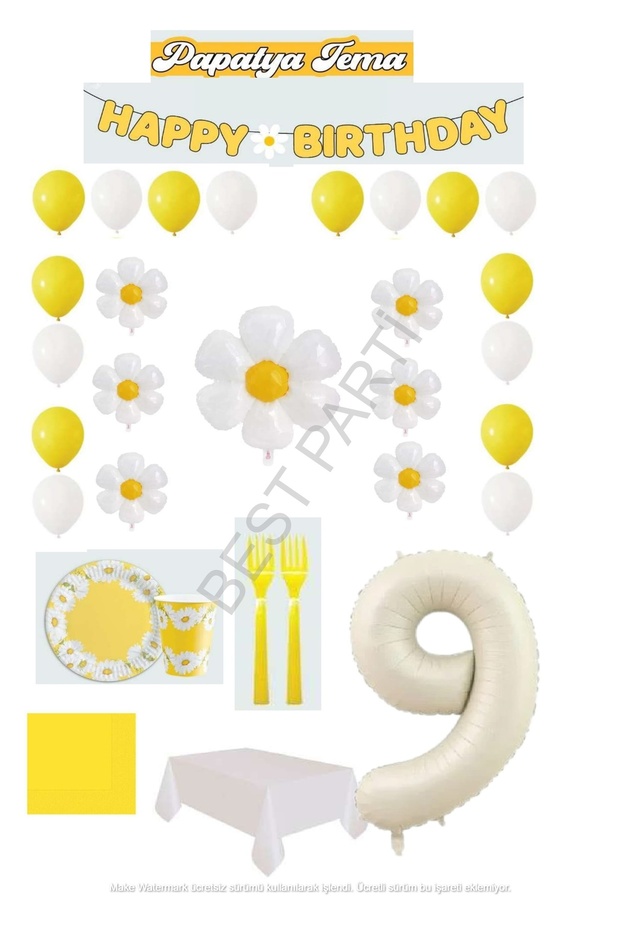 Best 9 Year Old Daisy Themed Birthday Party Set