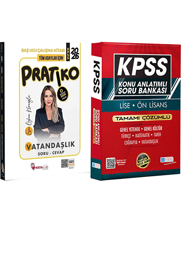 2026 KPSS Vatandaşlık Pratiko Soru Cevap Çalışma Kitabı - Lise Önlisans Konu Ant. Soru - 1