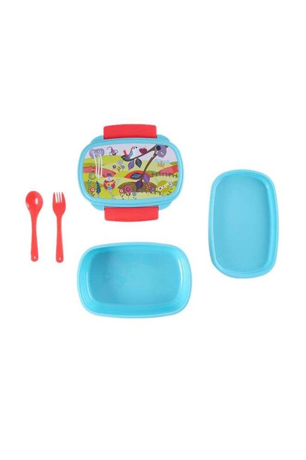 Cool-Lunch Kit - 370 ml Blue/Red 17.5x6.5x12.5cm