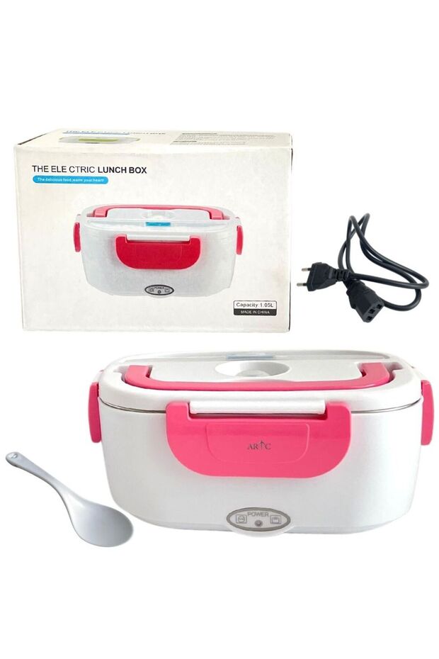 ARTC Multi-function Stainless Steel Electric Heating Lunch Box, Heat preservation box, Pink