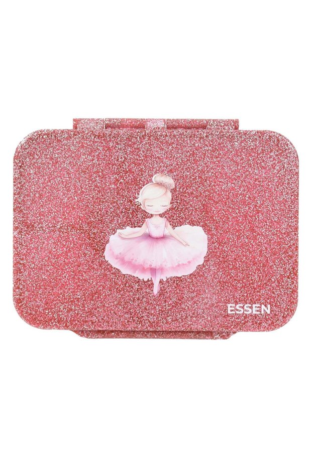 Tritan Bento Lunch Box for Kids Girls - Pink Glitter Ballerina