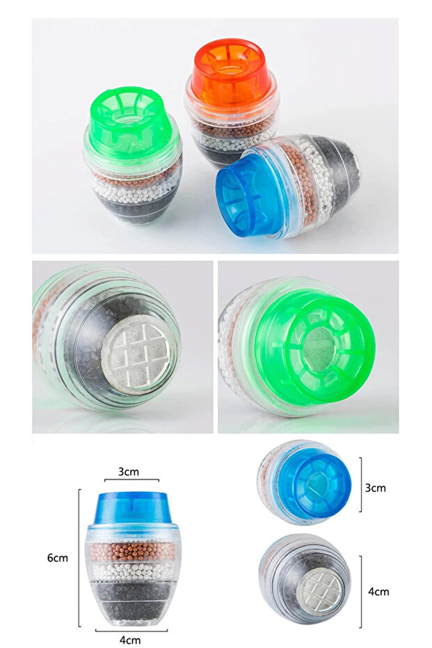 رأس صنبور مكون من 5 طبقات، مقاوم للصدأ، والترسبات، والكلور، والرواسب الكلسية، ورأس صنبور موفر للمياه - 3