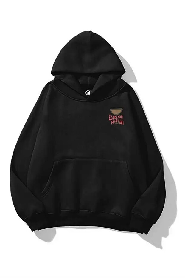 Espresso Printed Oversize Unisex Sweatshirt