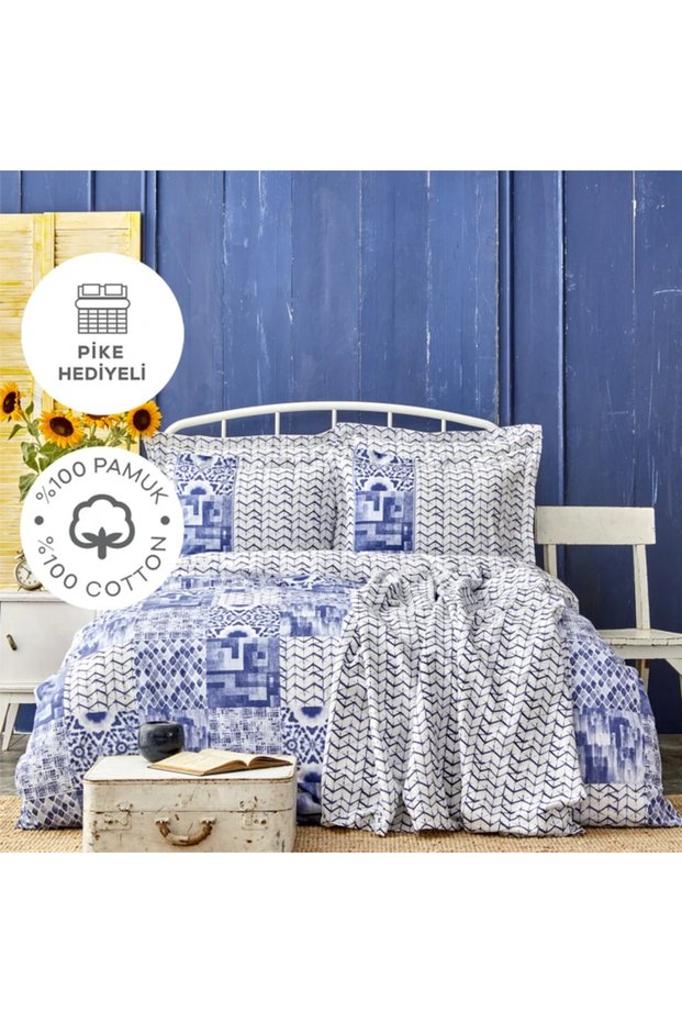 Sarah Anderson Frescura 100% Cotton Double Pique Gift Duvet Cover Set