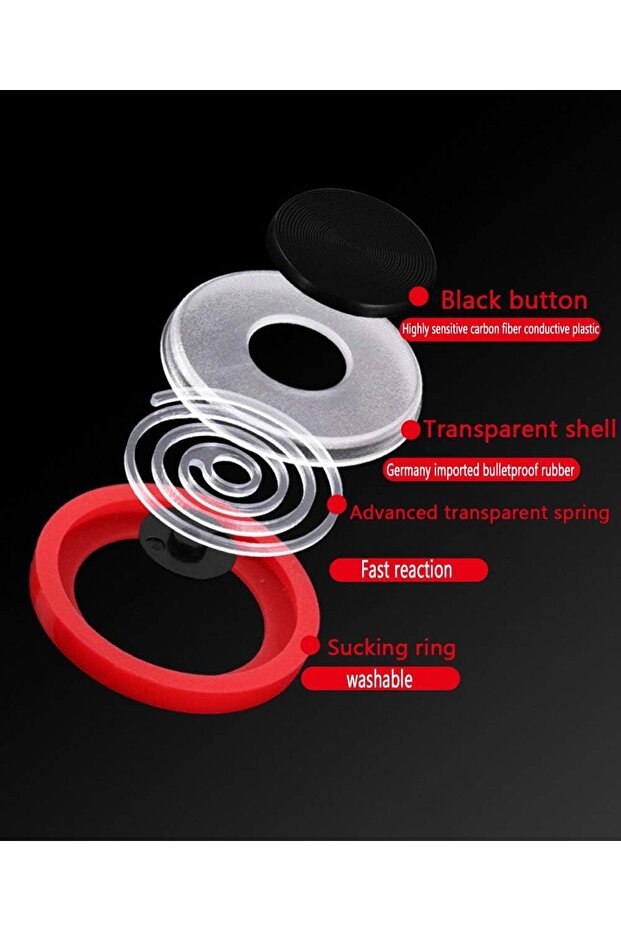 مجموعة من 2 عصا تحكم لعبة دائرية صغيرة للهواتف المحمولة، وحدة تحكم لعبة عالمية 360 درجة - 3