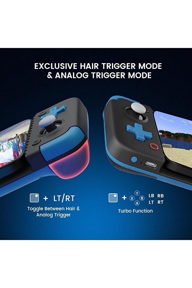 وحدة تحكم ألعاب X2S المحمولة بتقنية البلوتوث لأجهزة iOS وAndroid والكمبيوتر الشخصي، لوحة ألعاب لاسلكية بتأثير هول، عصا تحكم/هول - 6