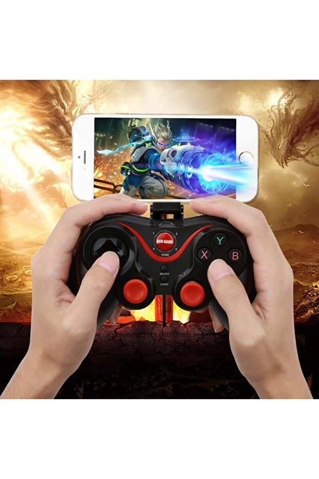 Soofam S3 Bluetooth Gamepad Wireless Rechargeable Game Controller Support Android Phone Pad Tv Tv - 3