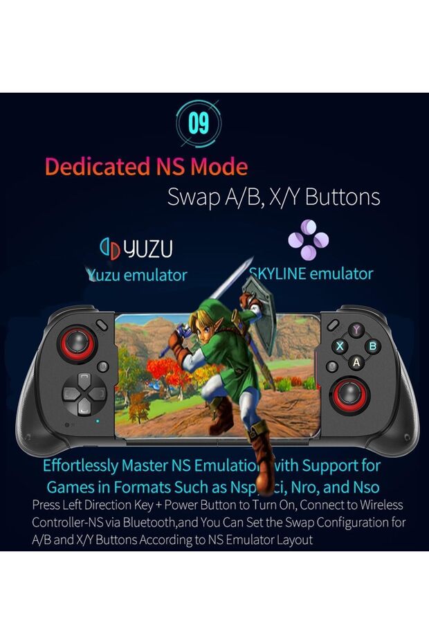 Wireless Mobile Gaming Controller Hall Effect Controller Phone Controller Support Phone Case Analog - 4