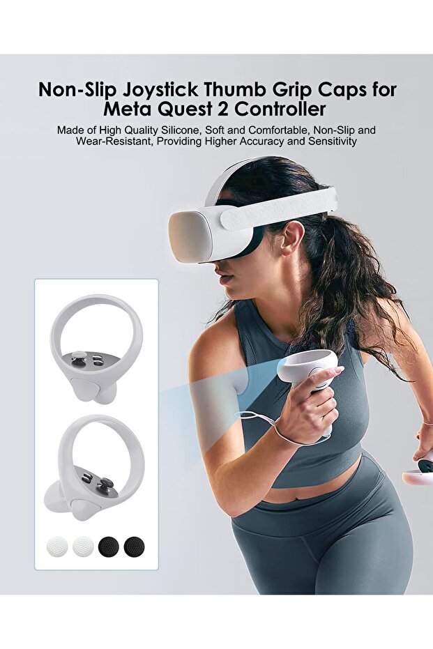 طقم استبدال عصا التحكم ملحقات وحدة تحكم Oculus Quest 2 وحدة تحكم Oculus Quest 2 Meta Quest - 5