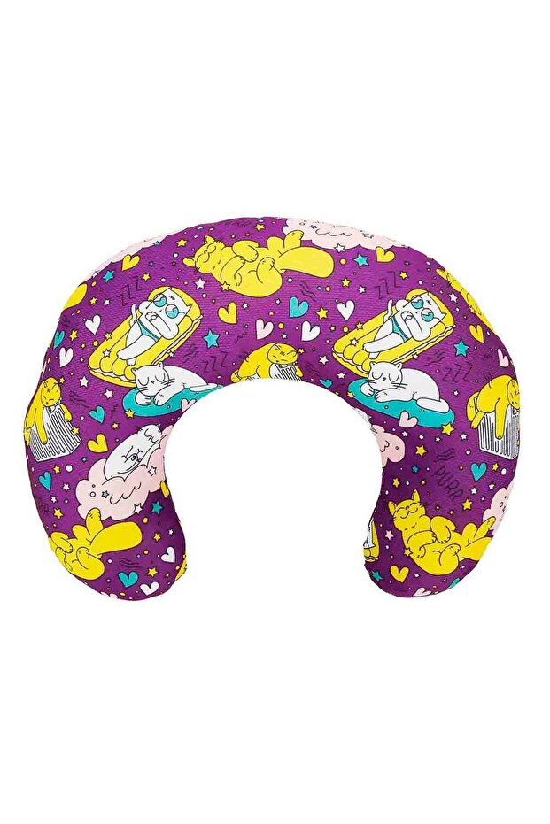 Miyav – Pisipisiesta Purple Cat Pillow Hugging and Sleeping Cushion