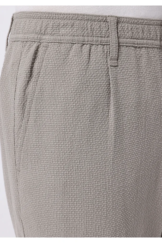 Regular Fit Orta Bel Düz Paça Erkek Taş Pantolon - 5