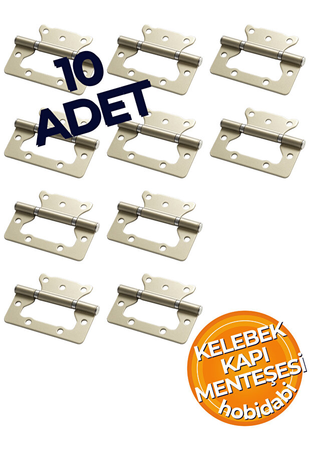 Butterfly Hinge 10cm Butterfly Metal Non-Directional 2mm Door Hinge 10 Pieces