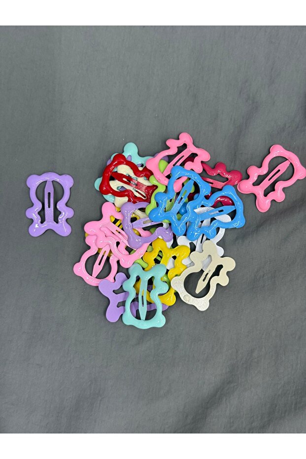 12 Pcs Mixed Color Teddy Bear Model Snap Buttons, Children's Snap Buttons