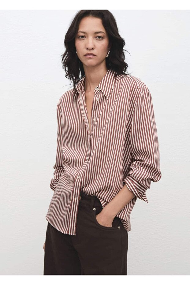 Straight Cut Striped Shirt