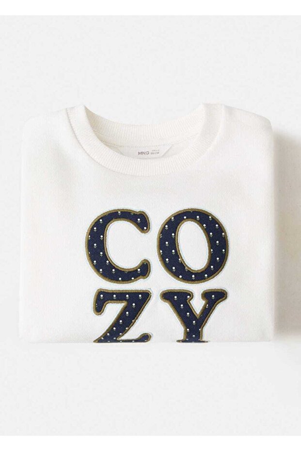 Çiçek işlemeli sweatshirt - 5