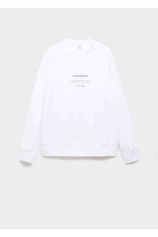 %100 pamuklu mesajlı sweatshirt - 3