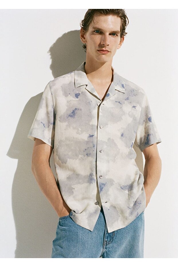 Bowling yaka desenli gömlek - 5