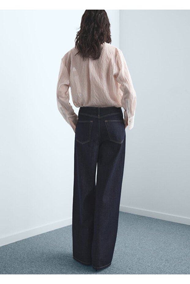 Wideleg orta bel jean - 4