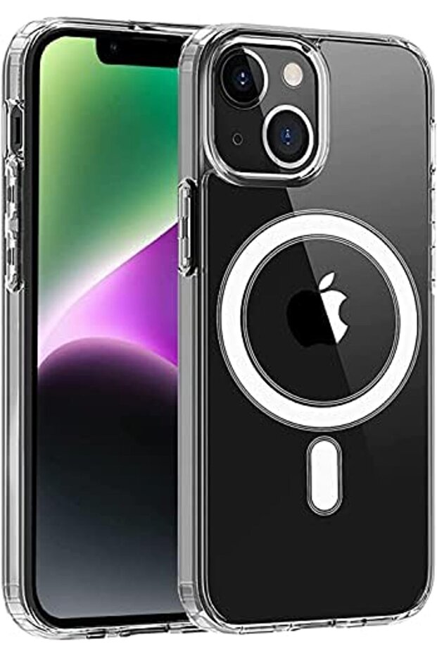 جراب مغناطيسي غير لامع لهاتف iPhone 14 Plus | شفاف - 2