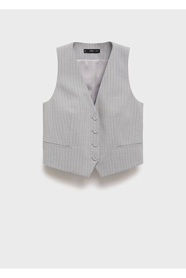 İnce çizgili yelek - 3