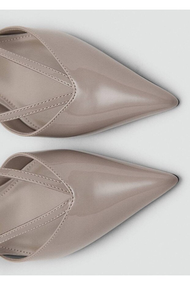 Bantlı kitten topuklu ayakkabı - 7