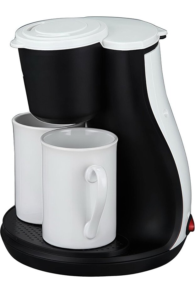 Portable Drip Coffee Maker – 240ml, 450W, With 2 Cups, On/Off Switch | ماكينة قهوة بالتقطير
