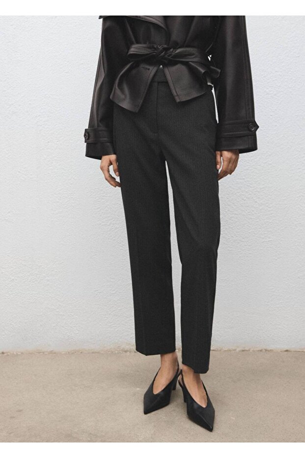 Diplomatic Striped Slim-Fit Cropped Pants